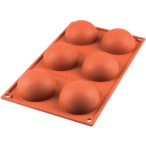 Silikomart Classic Halvkugleform Ø7 cm, Rød