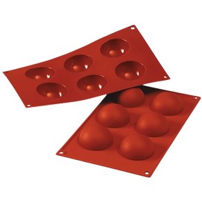Silikomart Classic Halvkugleform Ø6 cm, Rød