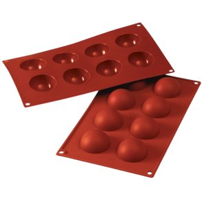 Silikomart Classic Halvkugleform Ø5 cm, Rød