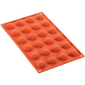 Silikomart Classic Halvkugleform Ø3 cm, Rød