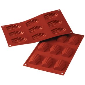 Silikomart Classic Madeleine-form 6,8x4,5 cm, Rød