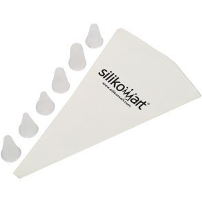 Silikomart Sprøjtepose m. 6 Sprøjtehoveder, Hvid