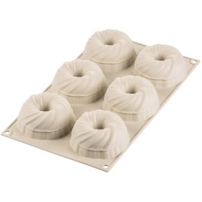 Silikomart 3D Mini Intreccio-form Ø7,5 cm, Grå