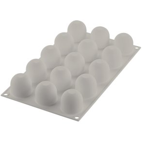 Silikomart 3D Mini Flødebolleform 15 stk. Ø4 cm, Grå