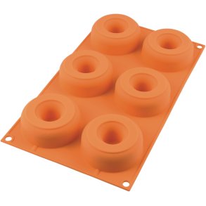 Silikomart Classic Donutform Ø7,5 cm, Rød