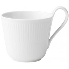 Royal Copenhagen Hvid Riflet Højhankskop 33 cl