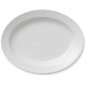 Royal Copenhagen Hvid Halvblonde Fad 36,5 cm