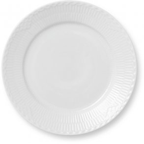 Royal Copenhagen Hvid Halvblonde Tallerken 22 cm