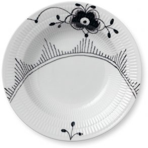 Royal Copenhagen Sort Mega Riflet Dyb Tallerken 21 cm