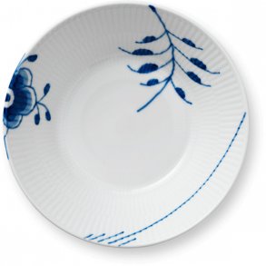 Royal Copenhagen Blå Mega Riflet Dyb Tallerken 17 cm 