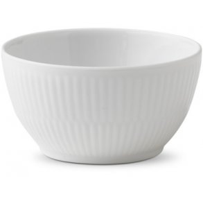 Royal Copenhagen Hvid Riflet Sukkerskål 15 cl