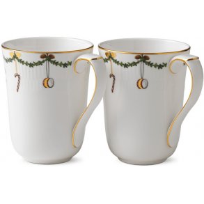Royal Copenhagen Stjerne Riflet Jul Krus 2 stk. 33 cl