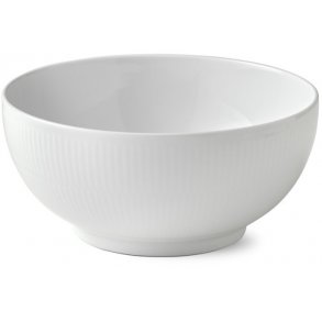 Royal Copenhagen Hvid Riflet Skål Ø21 cm