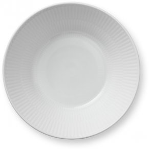 Royal Copenhagen Hvid Riflet Dyb Tallerken 17 cm