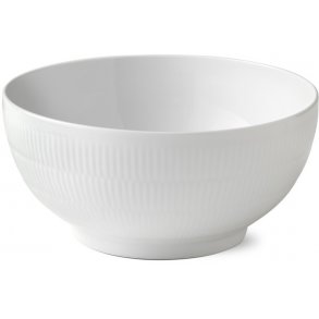 Royal Copenhagen Hvid Riflet Skål Ø24 cm