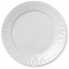 Royal Copenhagen Hvid Riflet Tallerken 27 cm