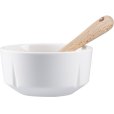 Snacksk&aring;l m. Ske &Oslash;9 cm, Hvid