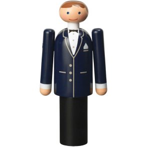 Kay Bojesen Topfigur Brudgom 12 cm, Malet Bøgetræ