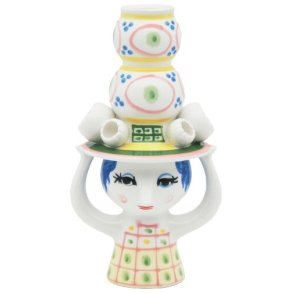Bjørn Wiinblad Lady With Hat Lysestage H16 cm, Pink