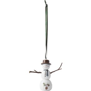 Kähler Hammershøi Christmas Ophæng Snemand H9,5 cm, Hvid