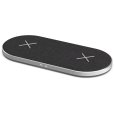 Dual Dock Trådløs Oplader, Sort
