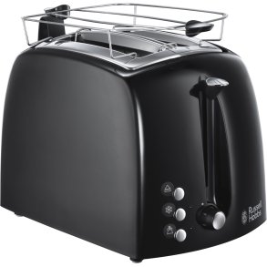 Russell Hobbs Textures Plus+ Toaster, Sort