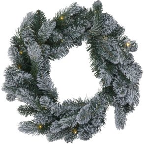 Sirius Anton Julekrans Ø45 cm, Grøn/Snehvid