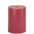 Bloklys LED &Oslash;7,5/H10 cm, Rose Plum