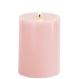Bloklys LED &Oslash;7,5/H10 cm, Light Pink
