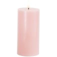 Bloklys LED &Oslash;7,5/H15 cm, Light Pink