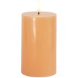 Bloklys LED &Oslash;7,5/H12,5 cm, Peach