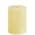 Bloklys LED &Oslash;7,5/H10 cm, Pale Yellow