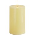 Bloklys LED &Oslash;7,5/H12,5 cm, Pale Yellow