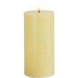 Bloklys LED &Oslash;7,5/H15 cm, Pale Yellow