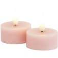 Fyrfadslys LED 2 stk. &Oslash;4,5/H2,2 cm, Light Pink