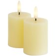 Bloklys LED 2 stk. &Oslash;5/H6,5 cm, Pale Yellow