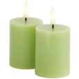 Bloklys LED 2 stk. &Oslash;5/H6,5 cm, Spring Green