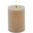 Bloklys LED &Oslash;7,5/H10 cm, Lys Karamel