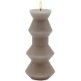 Nordic Sculpture Bloklys Geometri LED &Oslash;9,2/H20,3 cm, Varm Gr&aring;