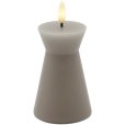 Nordic Sculpture Bloklys Kegle LED &Oslash;6,7/H10 cm, Varm Gr&aring;