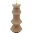Nordic Sculpture Bloklys Geometri LED &Oslash;9,2/H20,3 cm, Lys Karamel