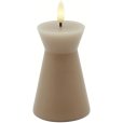 Nordic Sculpture Bloklys Kegle LED &Oslash;6,7/H10 cm, Lys Karamel