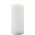 Bloklys LED Genopladelig H15 cm, Hvid