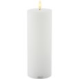 Exclusive Bloklys LED &Oslash;7,5 cm/H20 cm, Hvid
