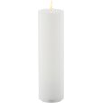 Exclusive Bloklys LED &Oslash;7,5 cm/H25 cm, Hvid
