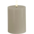 Bloklys LED &Oslash;7,5/H10 cm, Warm Grey
