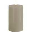 Bloklys LED &Oslash;7,5/H12,5 cm, Warm Grey