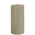 Bloklys LED &Oslash;7,5/H15 cm, Warm Grey