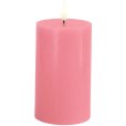 Bloklys LED &Oslash;7,5/H12,5 cm, Old Rose