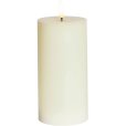 Bloklys LED &Oslash;7,5/H15 cm, Ivory